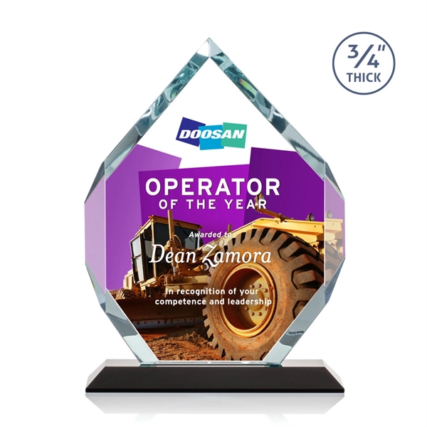 Starfire diamond shape award on a base.... from ASI 84592 St Regis Group / St Regis