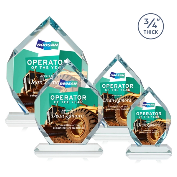 Starfire diamond shape award on a base.... from ASI 84592 St Regis Group / St Regis