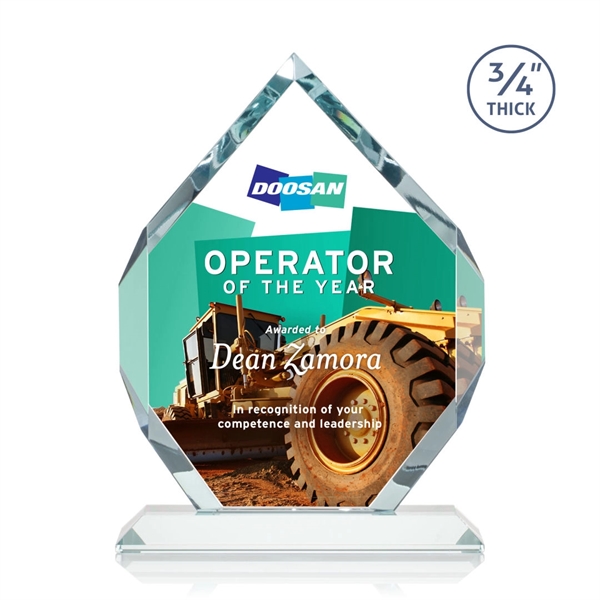 Starfire diamond shape award on a base.... from ASI 84592 St Regis Group / St Regis