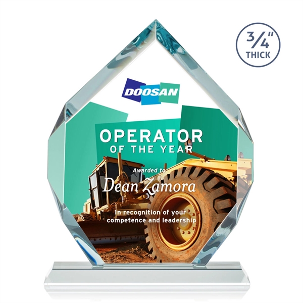 Starfire diamond shape award on a base.... from ASI 84592 St Regis Group / St Regis