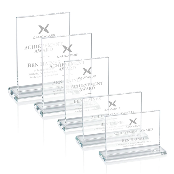 Horizontal starfire award with 5/8" thickness.... from ASI 84592 St Regis Group / Prestige Glass