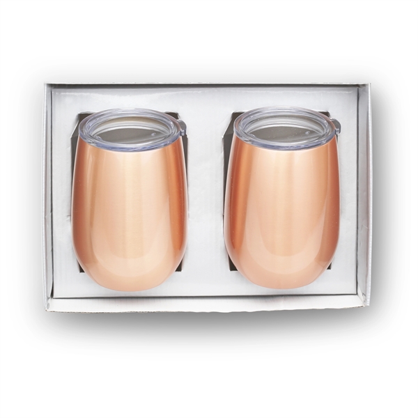 Stainless Steel Stemless Wine Tumbler Gift Set... from ASI 46755 Cosmo Promos