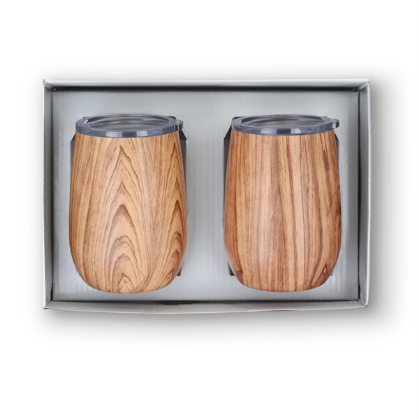 Stainless Steel Stemless Wine Tumbler Gift Set... from ASI 46755 Cosmo Promos