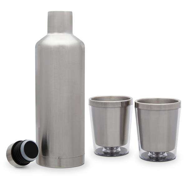 Stainless Steel Bottle & Tumblers Gift Set... from ASI 46755 Cosmo Promos
