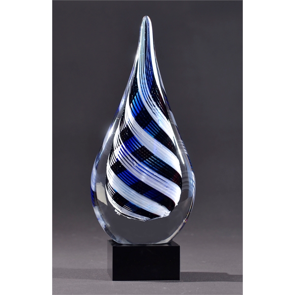 12" x 4.75" art glass award with an intricate mix of... from ASI 71920 Moderne Glass Company Inc / Glass America®