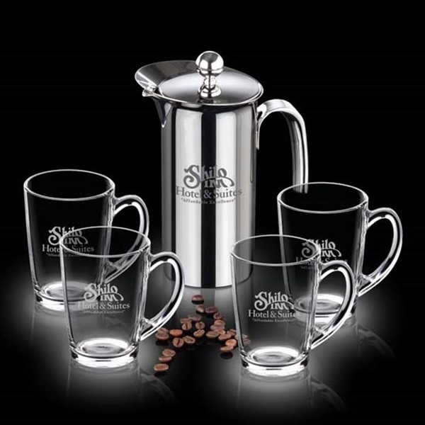 French Coffee Press & 2 Dundas Mugs... from ASI 84592 St Regis Group
