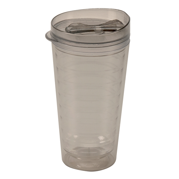 16 oz. insulated clear tumbler with colored lid.... from ASI 77280 Pepco Poms