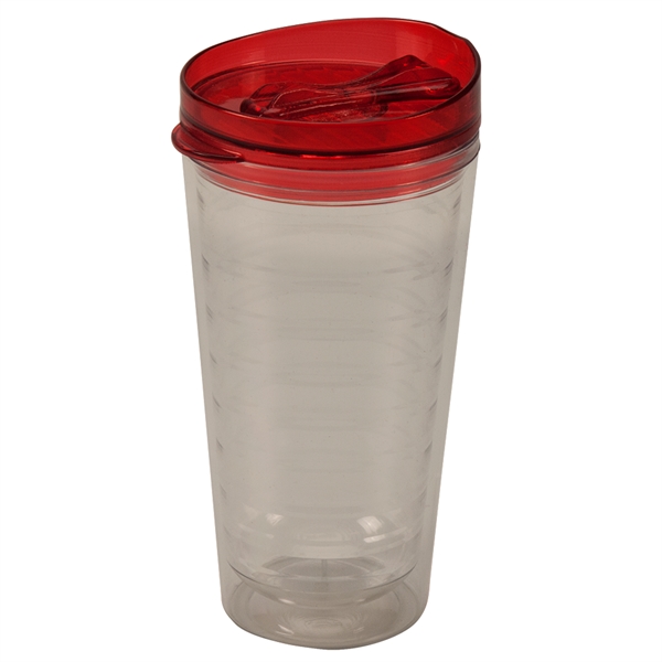 16 oz. insulated clear tumbler with colored lid.... from ASI 77280 Pepco Poms