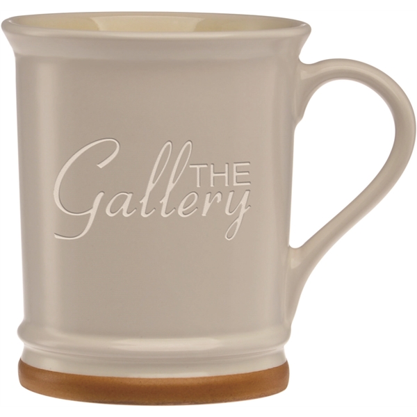 15 oz. ceramic mug with unique flared lip and light brown... from ASI 71920 Moderne Glass Company Inc / Glass America®