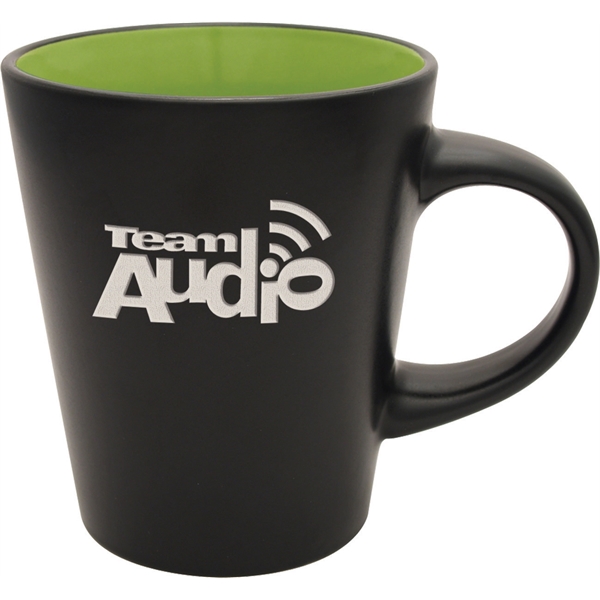 12 oz. ceramic mug with satin black exterior and glossy interior.... from ASI 71920 Moderne Glass Company Inc / Glass America®