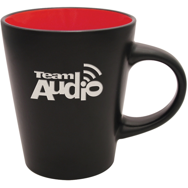 12 oz. ceramic mug with satin black exterior and glossy interior.... from ASI 71920 Moderne Glass Company Inc / Glass America®