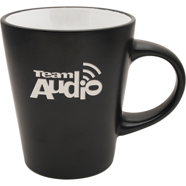 12 oz. ceramic mug with satin black exterior and glossy interior.... from ASI 71920 Moderne Glass Company Inc / Glass America®