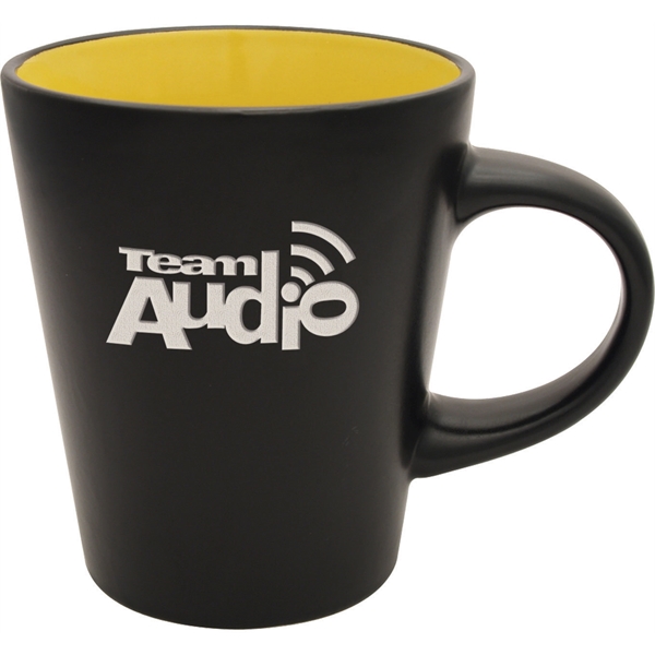 12 oz. ceramic mug with satin black exterior and glossy interior.... from ASI 71920 Moderne Glass Company Inc / Glass America®