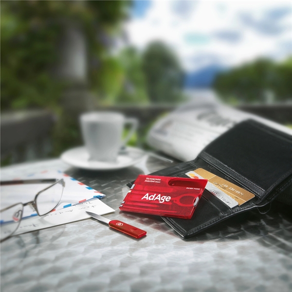 The Swiss Card is the size of a credit card at... from ASI 46170 Compass Industries Inc