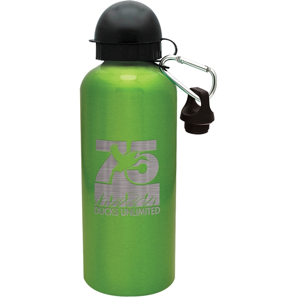 20 oz. aluminum bottle with a pop-top dome lid and mini... from ASI 71920 Moderne Glass Company Inc / Glass America®