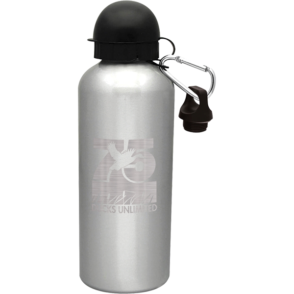 20 oz. aluminum bottle with a pop-top dome lid and mini... from ASI 71920 Moderne Glass Company Inc / Glass America®
