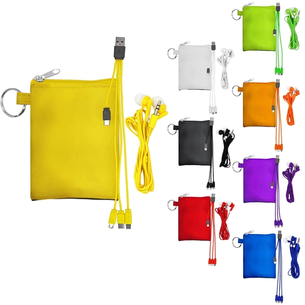 Tall Stretchy Cable & Buds Set... from ASI 30208 A P Specialties / AP Specialties