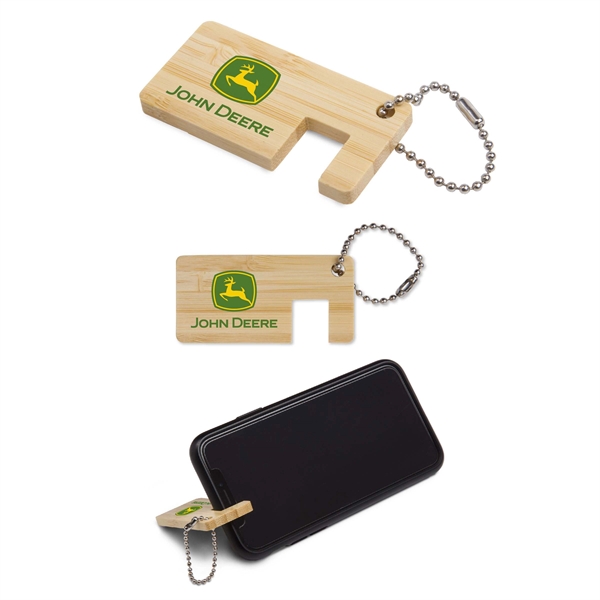 Eco-Friendly keychain phone stand made from a sustainable bamboo wood. Fully... from ASI 43075 C-Slide / C -Slide
