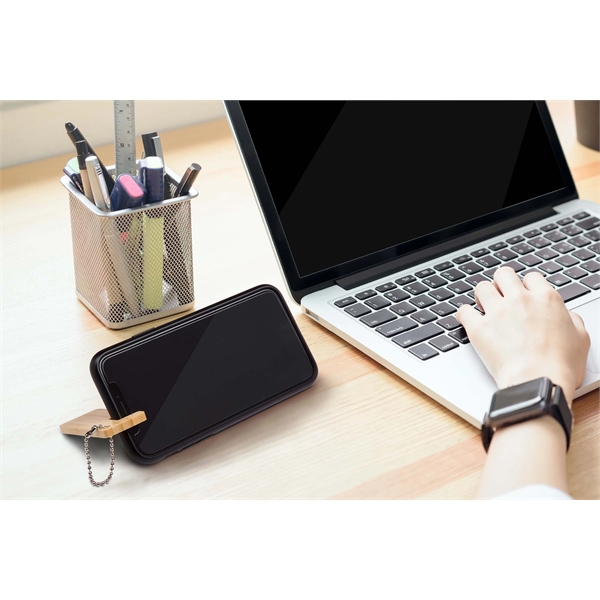 Eco-Friendly keychain phone stand made from a sustainable bamboo wood. Fully... from ASI 43075 C-Slide / C -Slide