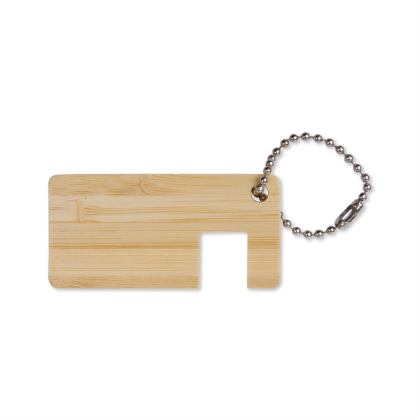 Eco-Friendly keychain phone stand made from a sustainable bamboo wood. Fully... from ASI 43075 C-Slide / C -Slide