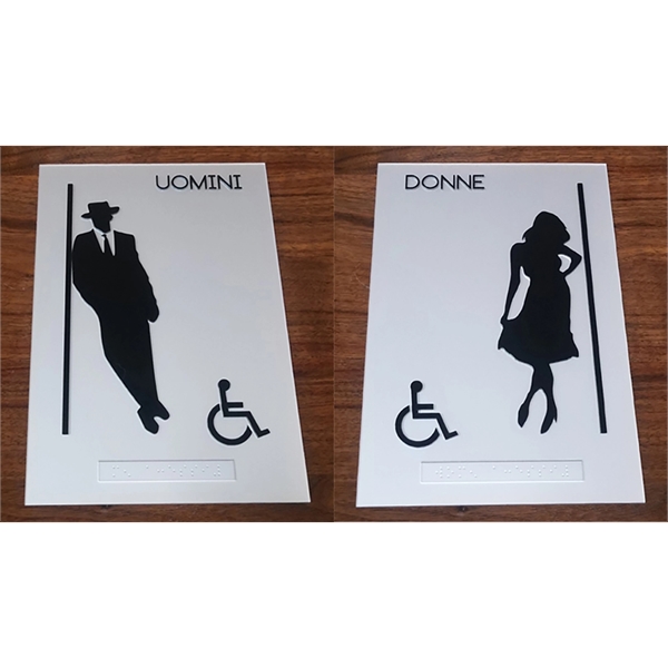 6" x 8" customizable acrylic ADA compliant restroom signs.... from ASI 92531 Unique Custom Products / UCP