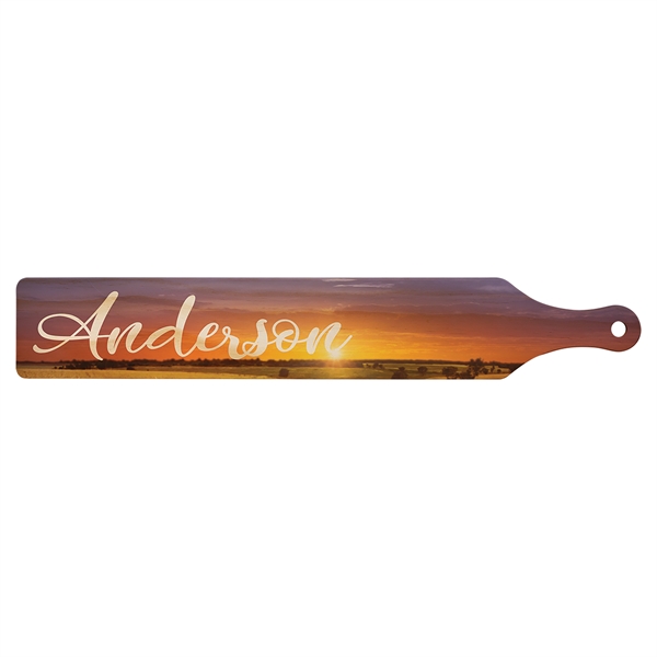 3.75" x 23.5" custom printed bamboo and pine paddle serving board.... from ASI 92531 Unique Custom Products / UCP