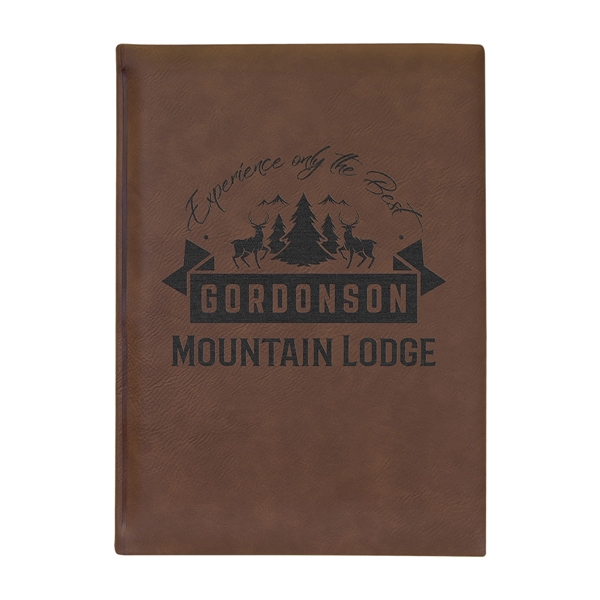 7" x 9 3/4" x 3/4" 112-page journal with satin bookmark... from ASI 74601 Calico