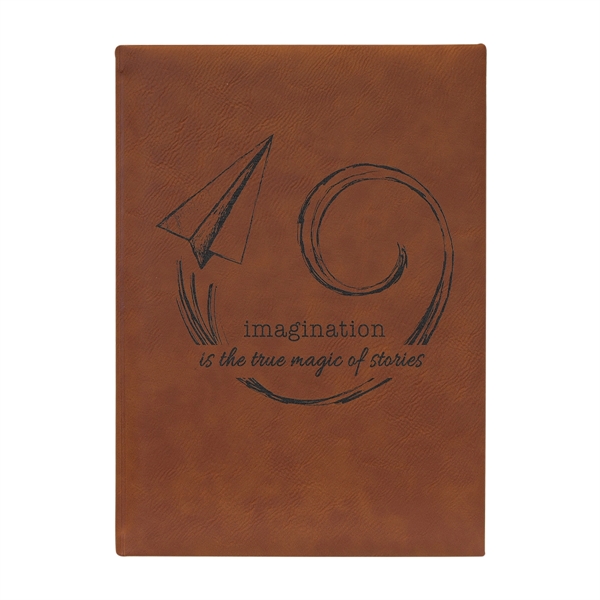 7" x 9 3/4" x 3/4" 112-page journal with satin bookmark... from ASI 74601 Calico