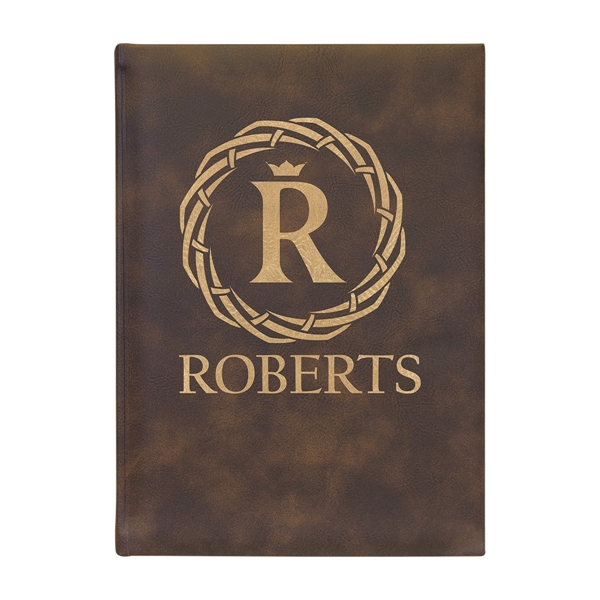 7" x 9 3/4" x 3/4" 112-page journal with satin bookmark... from ASI 74601 Calico