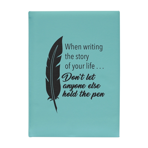 7" x 9 3/4" x 3/4" 112-page journal with satin bookmark... from ASI 74601 Calico