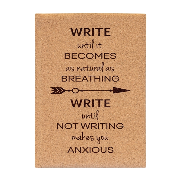 7" x 9 3/4" x 3/4" 112-page notebook with cork cover... from ASI 74601 Calico