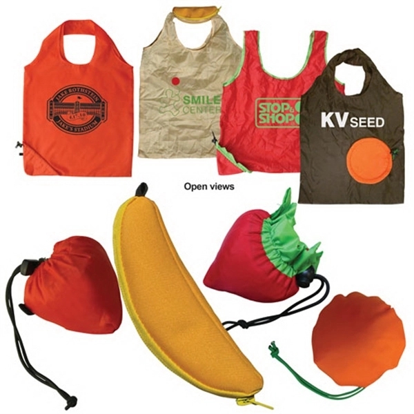 Banana shaped foldable tote.... from ASI 37455 Atteff International Inc
