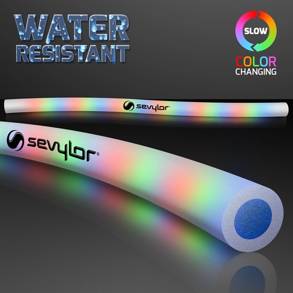 Enjoy Night Swims Floating on Light Up Pool Noodle Float for... from ASI 34194 ALightPromos / Alight Promotional Products