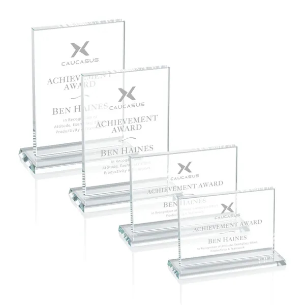 The Algoma in 5/8" thick starfire crystal is a flat-edged rectangle... from ASI 84592 St Regis Group / Prestige Glass