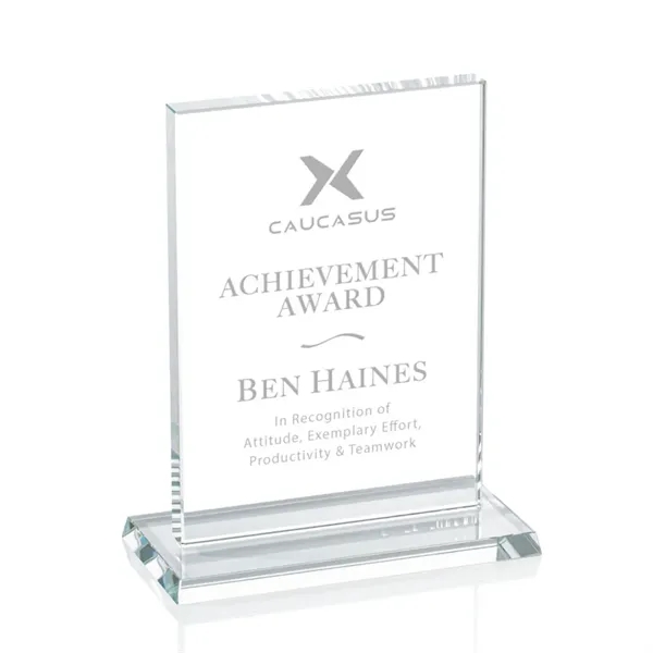 The Algoma in 5/8" thick starfire crystal is a flat-edged rectangle... from ASI 84592 St Regis Group / Prestige Glass