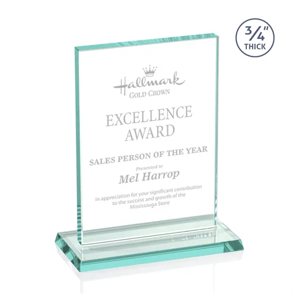 The Algoma in 3/4" jade glass is a flat-edged rectangle on... from ASI 84592 St Regis Group / Prestige Glass