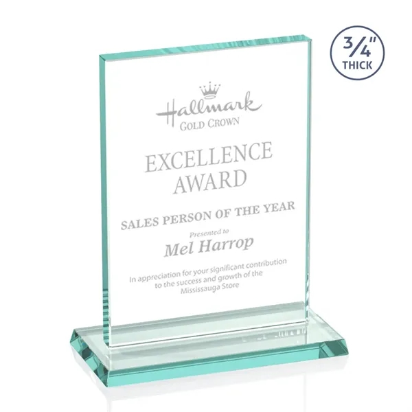 The Algoma in 3/4" jade glass is a flat-edged rectangle on... from ASI 84592 St Regis Group / Prestige Glass