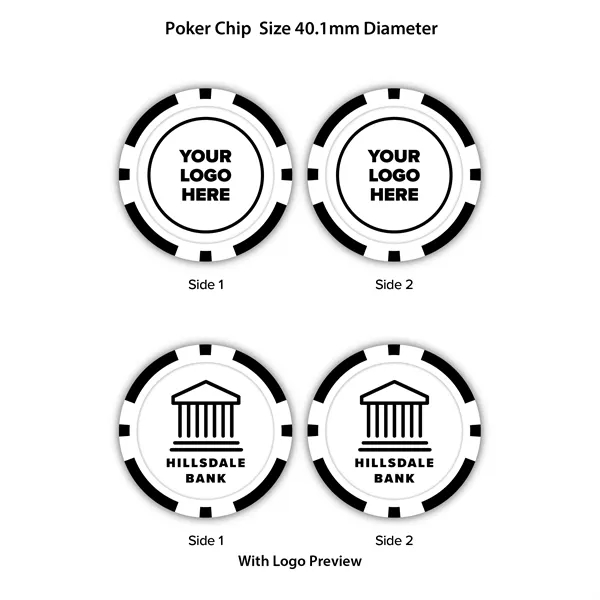 Poker Chips available in 10 colors with a full color center... from ASI 56080 Playing Cards On Demand