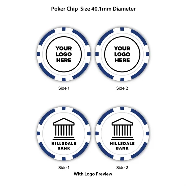 Poker Chips available in 10 colors with a full color center... from ASI 56080 Playing Cards On Demand