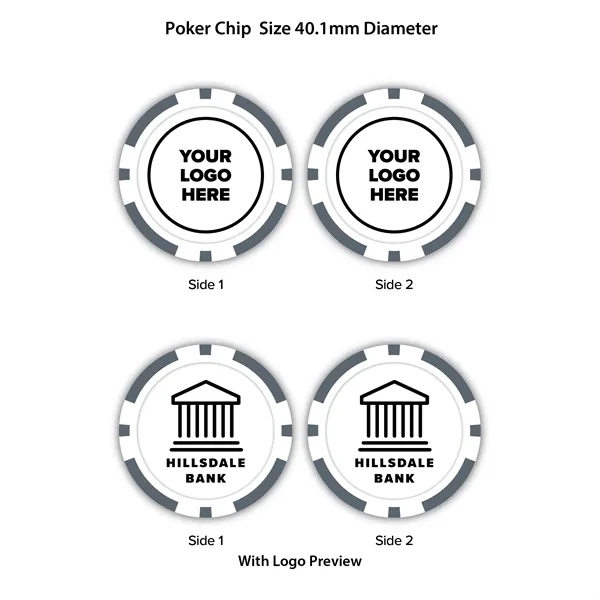 Poker Chips available in 10 colors with a full color center... from ASI 56080 Playing Cards On Demand