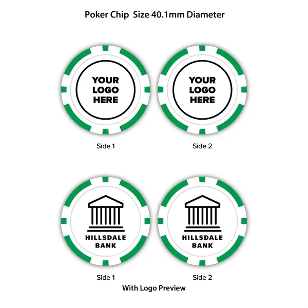 Poker Chips available in 10 colors with a full color center... from ASI 56080 Playing Cards On Demand