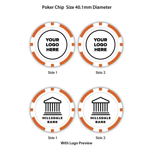 Poker Chips available in 10 colors with a full color center... from ASI 56080 Playing Cards On Demand