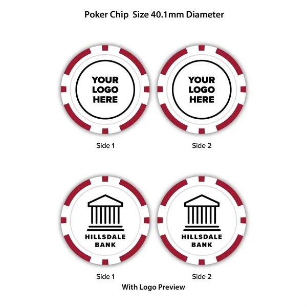 Poker Chips available in 10 colors with a full color center... from ASI 56080 Playing Cards On Demand