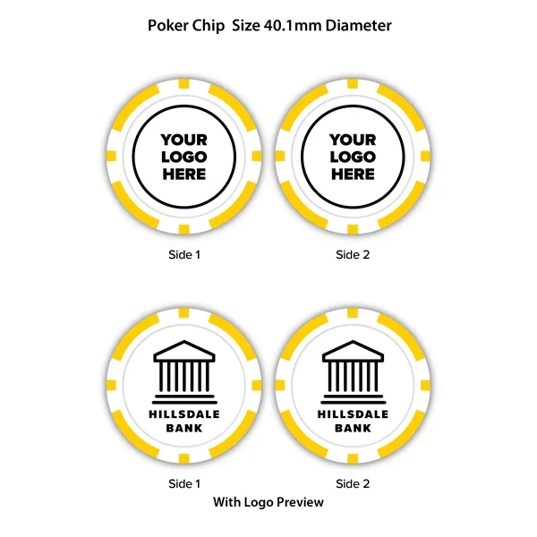 Poker Chips available in 10 colors with a full color center... from ASI 56080 Playing Cards On Demand