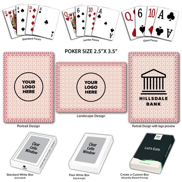 Playing cards with a design 4 themed background.... from ASI 56080 Playing Cards On Demand