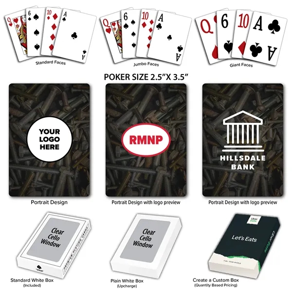 Playing cards with a mechanic themed background.... from ASI 56080 Playing Cards On Demand