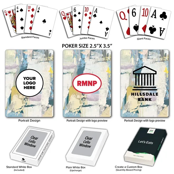 Playing cards with a paint design background.... from ASI 56080 Playing Cards On Demand