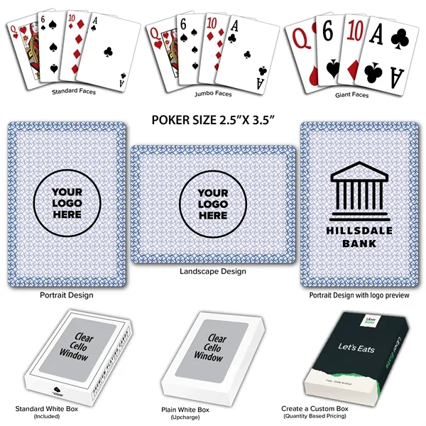 Playing cards with a Poker Night themed background.... from ASI 56080 Playing Cards On Demand