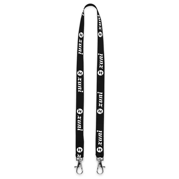 Flat knitted polyester lanyard for facemasks with a nickel-plated lobster clips... from ASI 90807 Tekweld