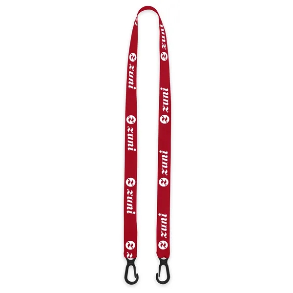 Flat knitted polyester lanyard for facemasks with a nickel-plated lobster clips... from ASI 90807 Tekweld